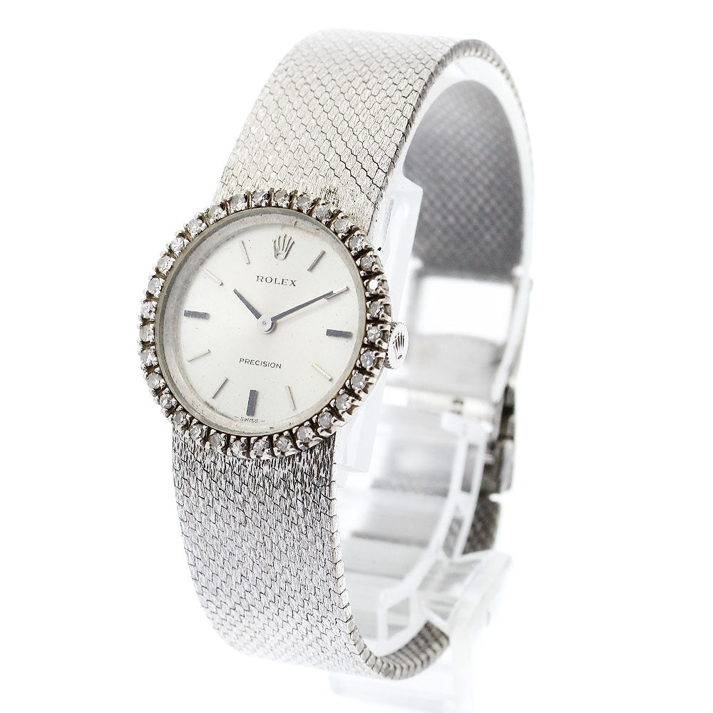 ROLEX Precision 2649.489 Diamond bezel cal.1400 Silver Dial Hand Winding Ladies Watch_874069