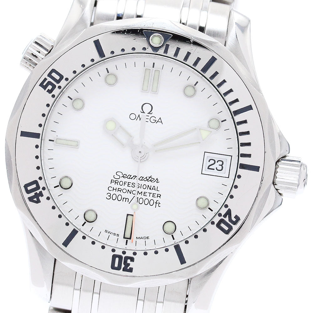 OMEGA Seamaster300 2552.20 Date white Dial Automatic Boy's Watch_874081
