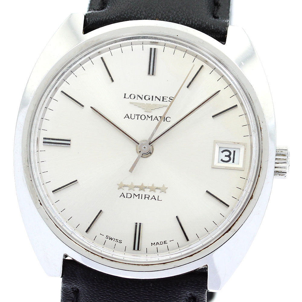 LONGINES Admiral 5 Star Date vintage Silver Dial Automatic Men's Watch_874093