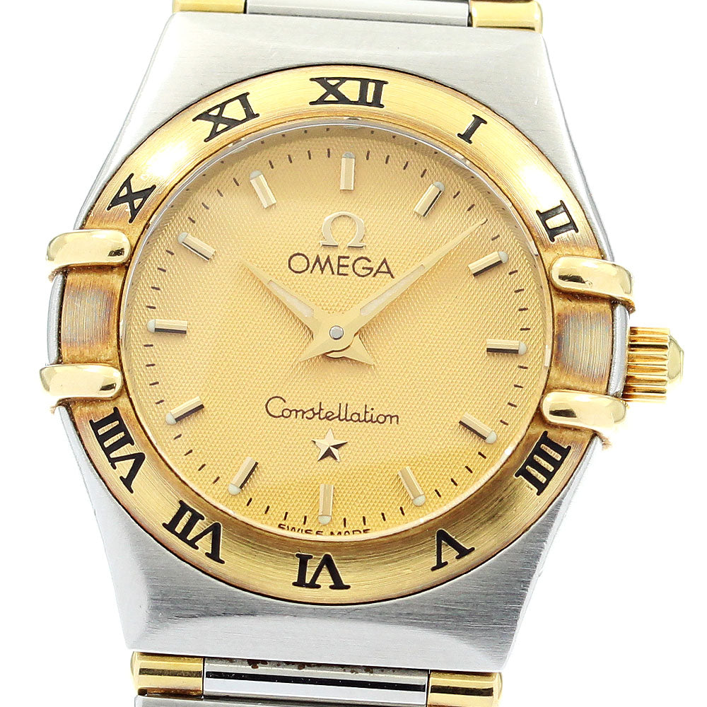 OMEGA Constellation harf bar gold Dial Quartz Ladies Watch_874094