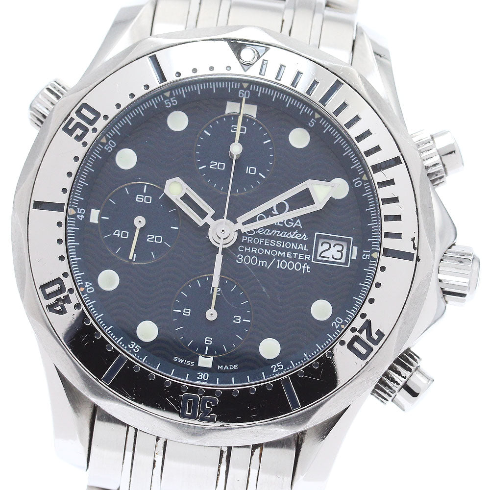 OMEGA Seamaster300 2598.80 Date Chronograph Navy Dial Automatic Men's Watch_874099