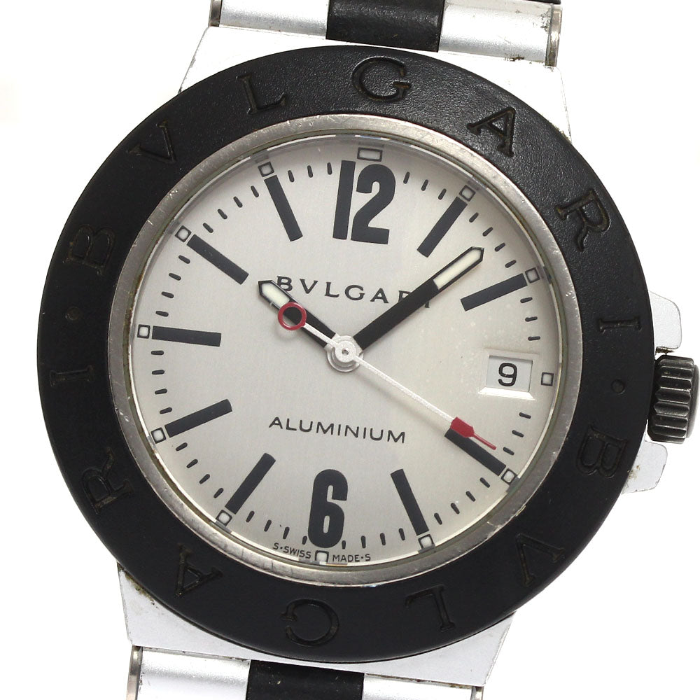 BVLGARI aluminum AL38TA Date Silver Dial Automatic Men's Watch_874116