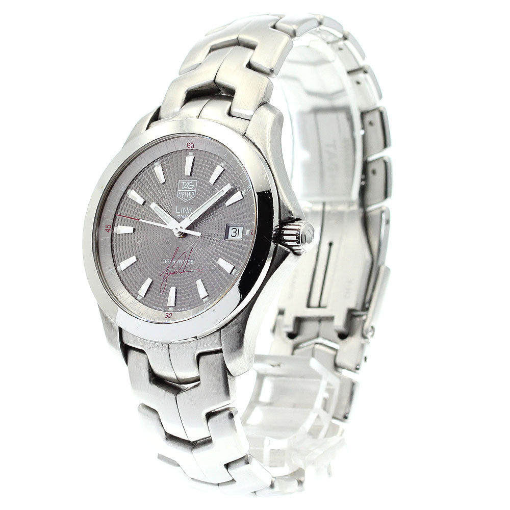 TAG HEUER Link Tiger Woods WJF2113 Date Gray Dial Automatic Men's Watch_874134
