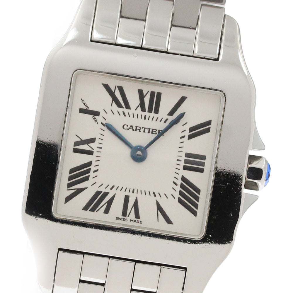 CARTIER Santos de Moiselle LM W25065Z5 white Dial Quartz Men's Watch_874139