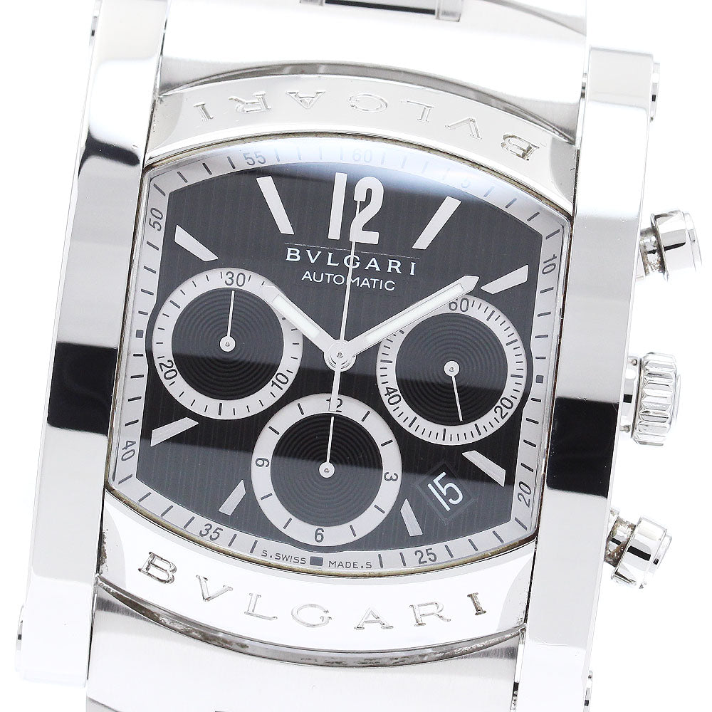 BVLGARI Assioma AA48SCH Chronograph black Dial Automatic Men's Watch_874140