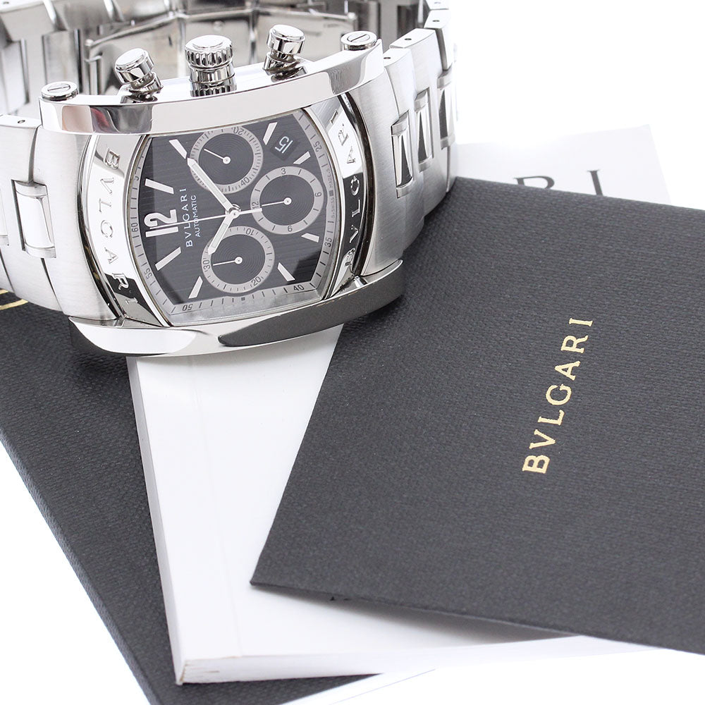 BVLGARI Assioma AA48SCH Chronograph black Dial Automatic Men's Watch_874140