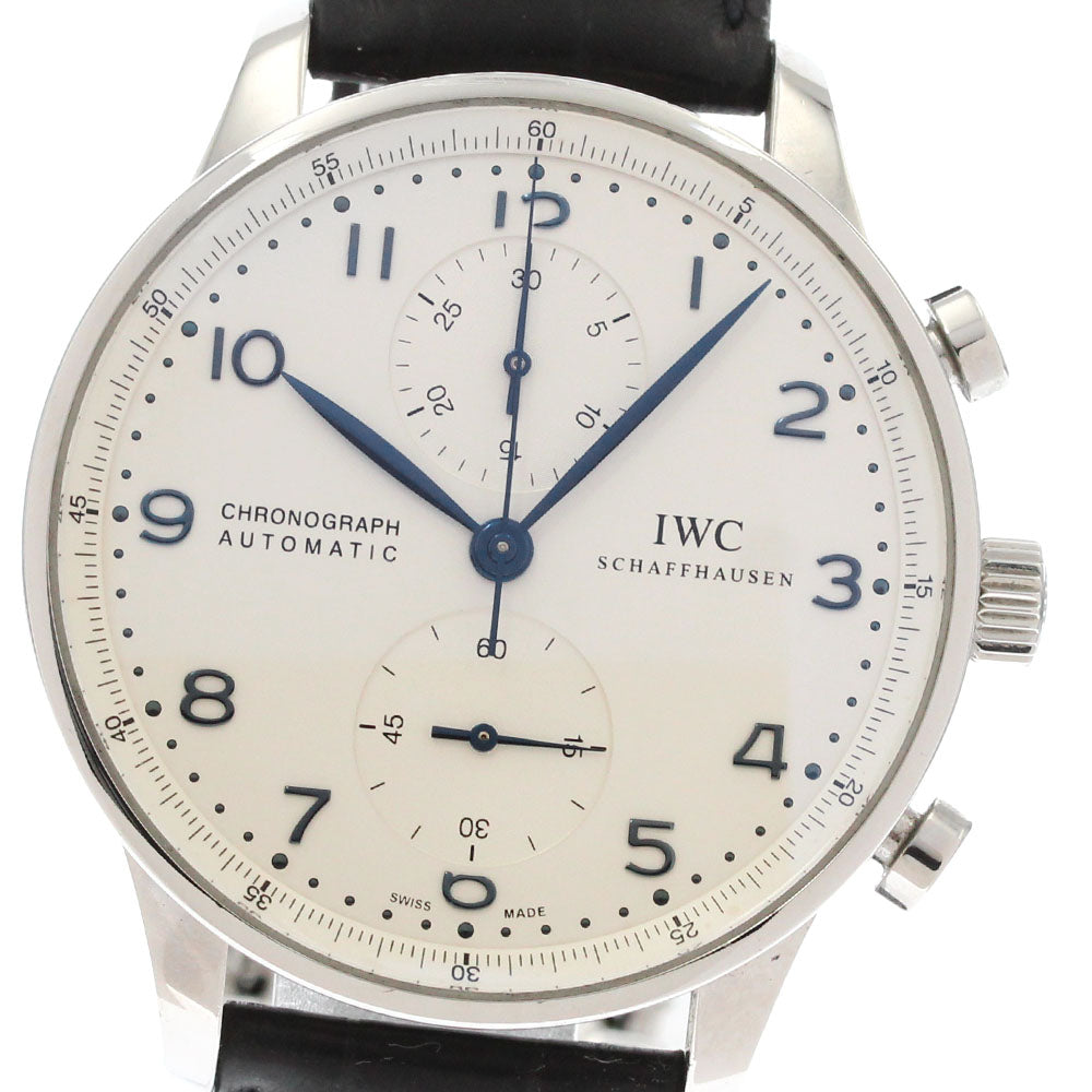 IWC SCHAFFHAUSEN Portugese IW371446 Chronograph Silver Dial Automatic Men's Watch_874161