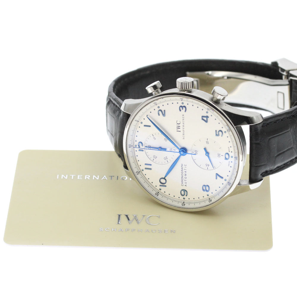 IWC SCHAFFHAUSEN Portugese IW371446 Chronograph Silver Dial Automatic Men's Watch_874161