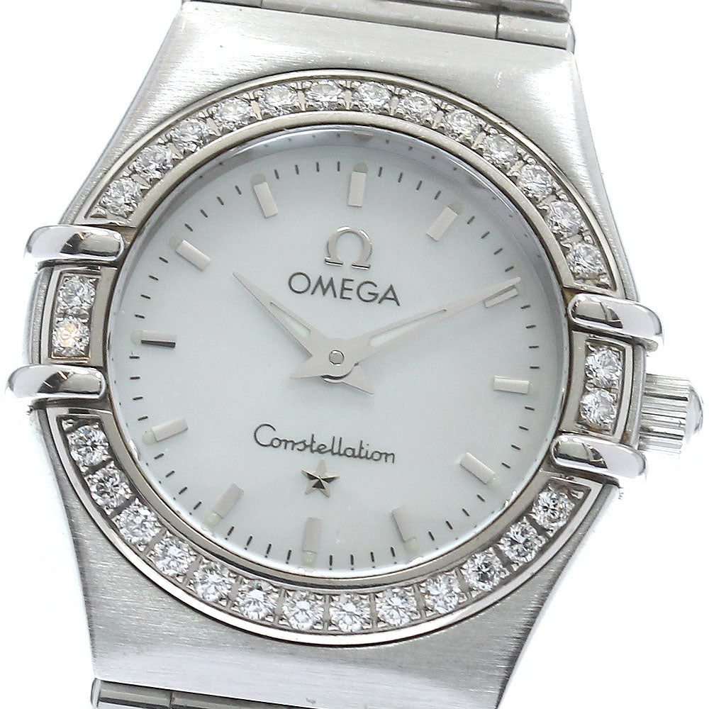 OMEGA Constellation 1466.71 Diamond Bezel White shell Dial Quartz Ladies_874173