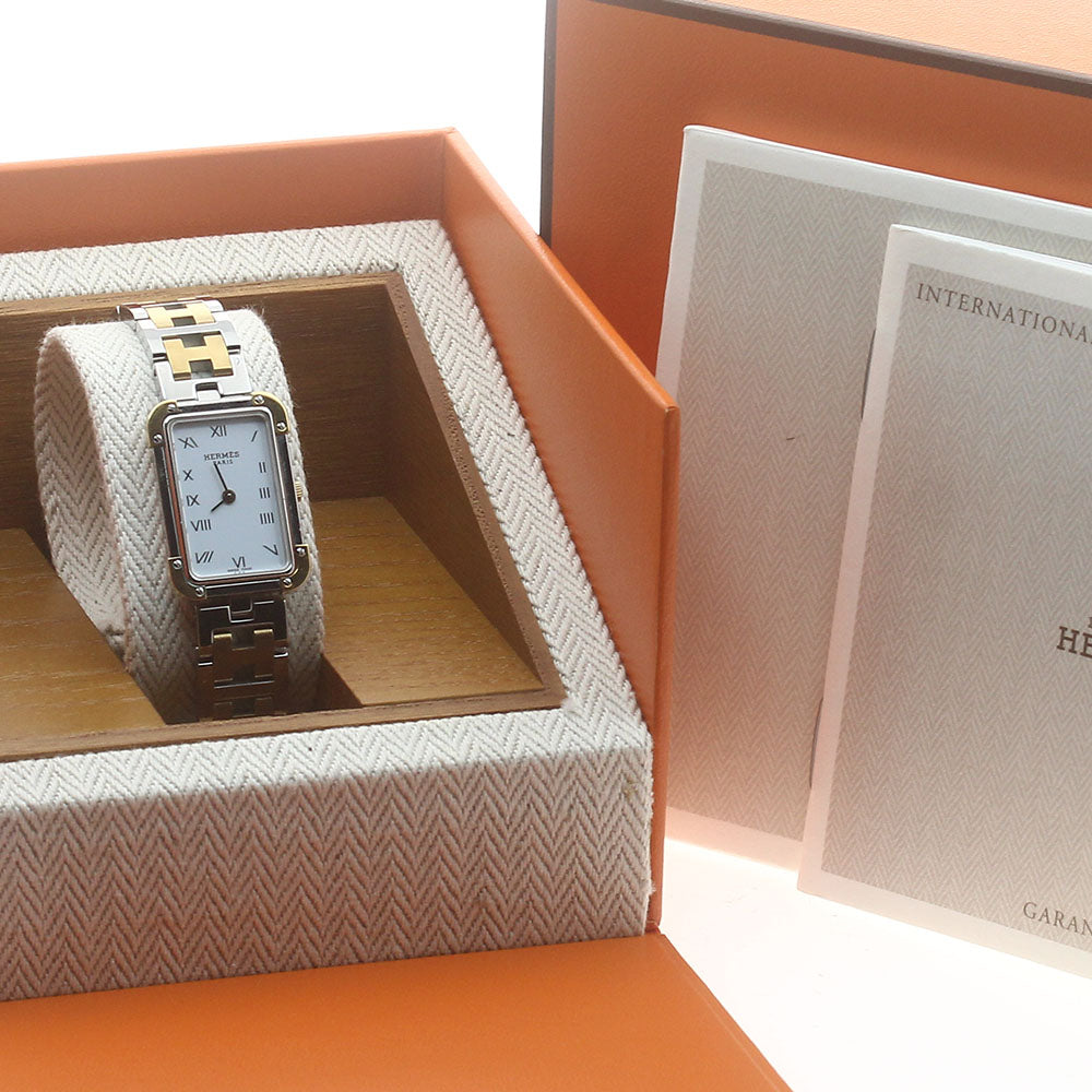 HERMES Clojure CR1.220 White Dial Quartz Ladies Watch_874216