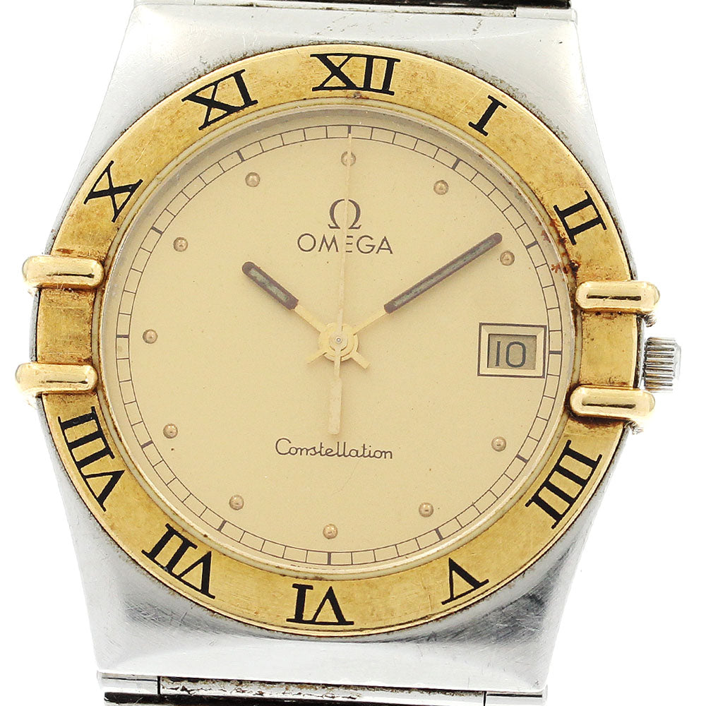 OMEGA Constellation YG bezel gold Dial Quartz Men's Watch_874222