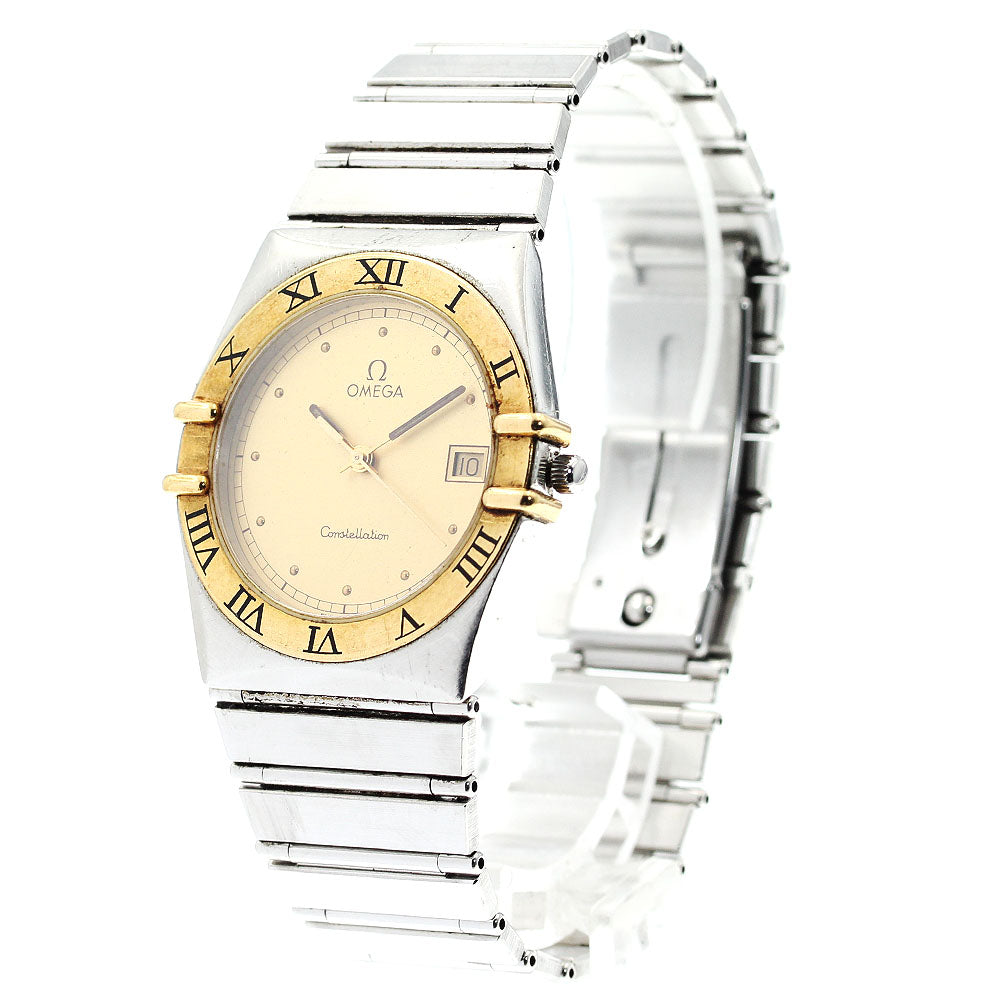 OMEGA Constellation YG bezel gold Dial Quartz Men's Watch_874222