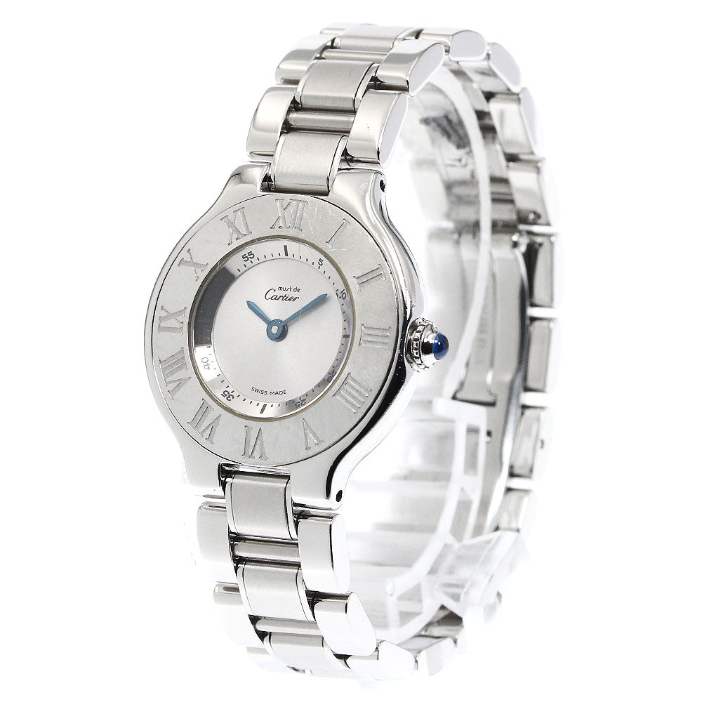 CARTIER Must21LM W10110T2 Silver Dial Quartz Boy's Watch_874235