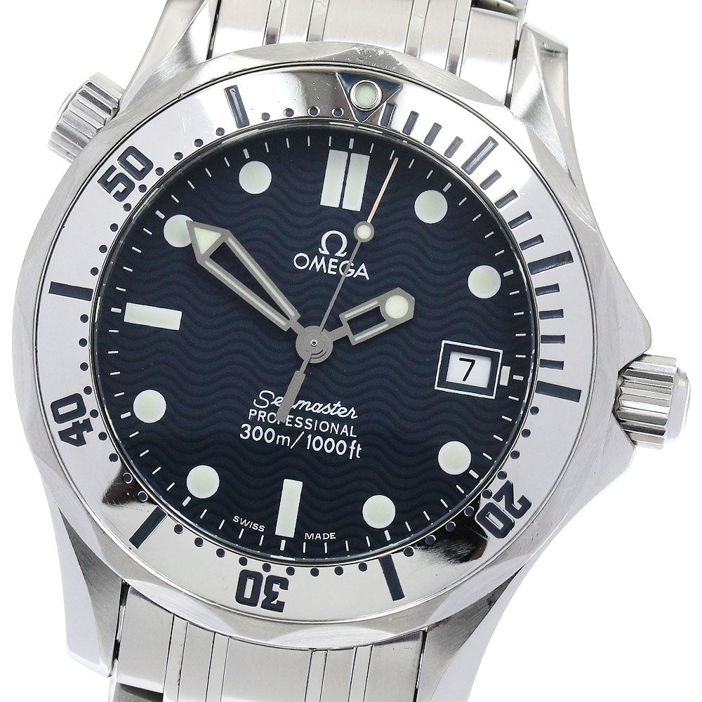 OMEGA Seamaster300 2562.80 Date Navy Dial Quartz Boy's Watch_874242