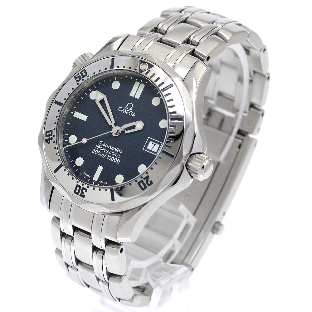 OMEGA Seamaster300 2562.80 Date Navy Dial Quartz Boy's Watch_874242