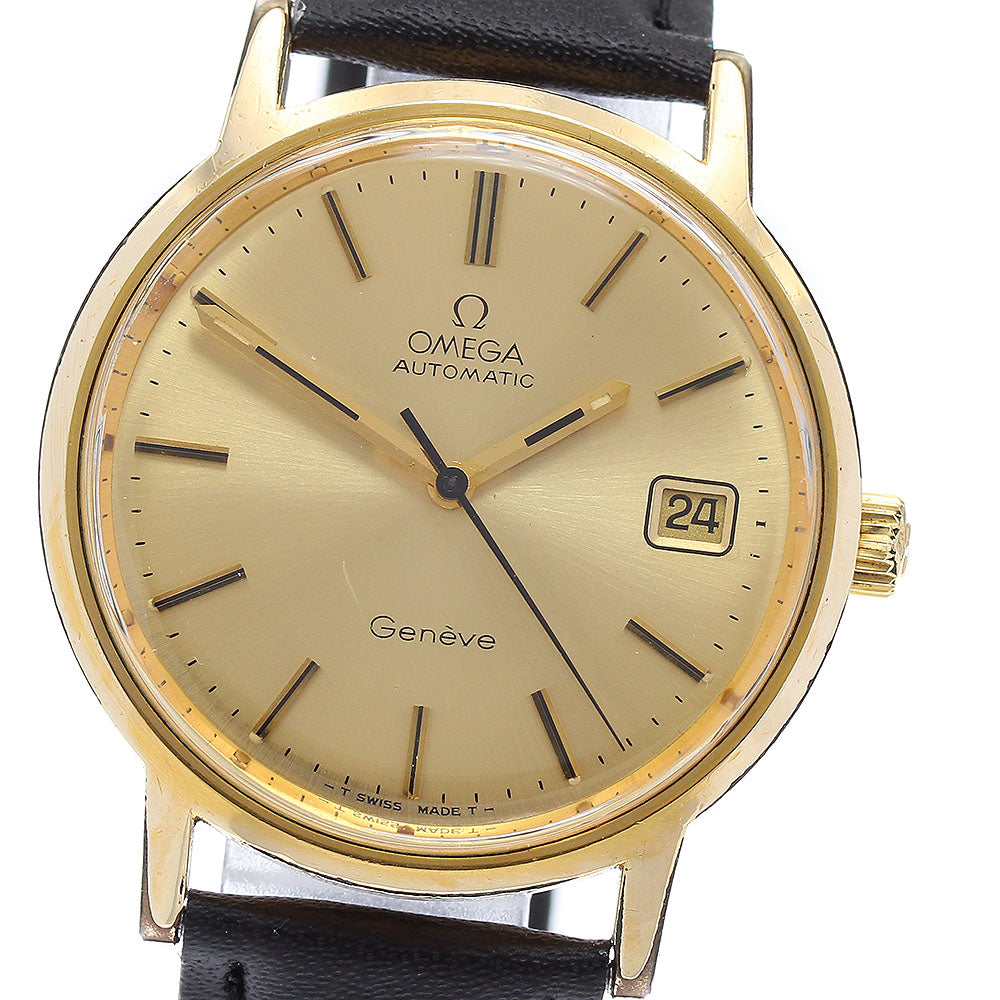 OMEGA Geneve 166.0163 Cal.1012 Date Gold Dial Automatic Men's Watch_874248
