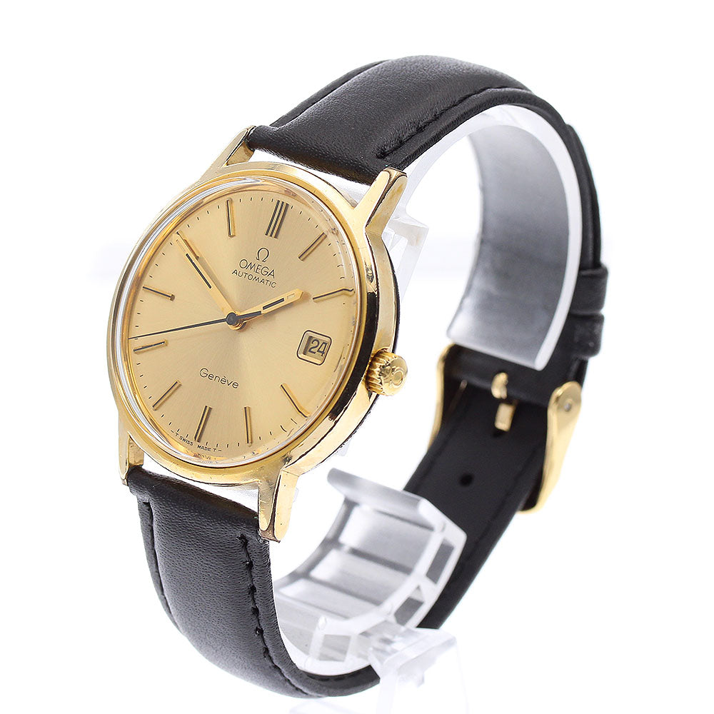 OMEGA Geneve 166.0163 Cal.1012 Date Gold Dial Automatic Men's Watch_874248
