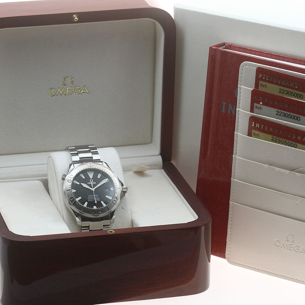 OMEGA Seamaster300 2230.50 WG bezel date black Dial Automatic Men's Watch_874262