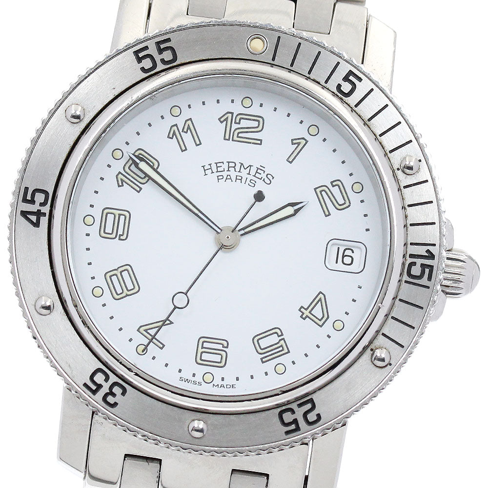 HERMES Clipper diver CL7.710 Date white Dial Quartz Men's Watch_874269
