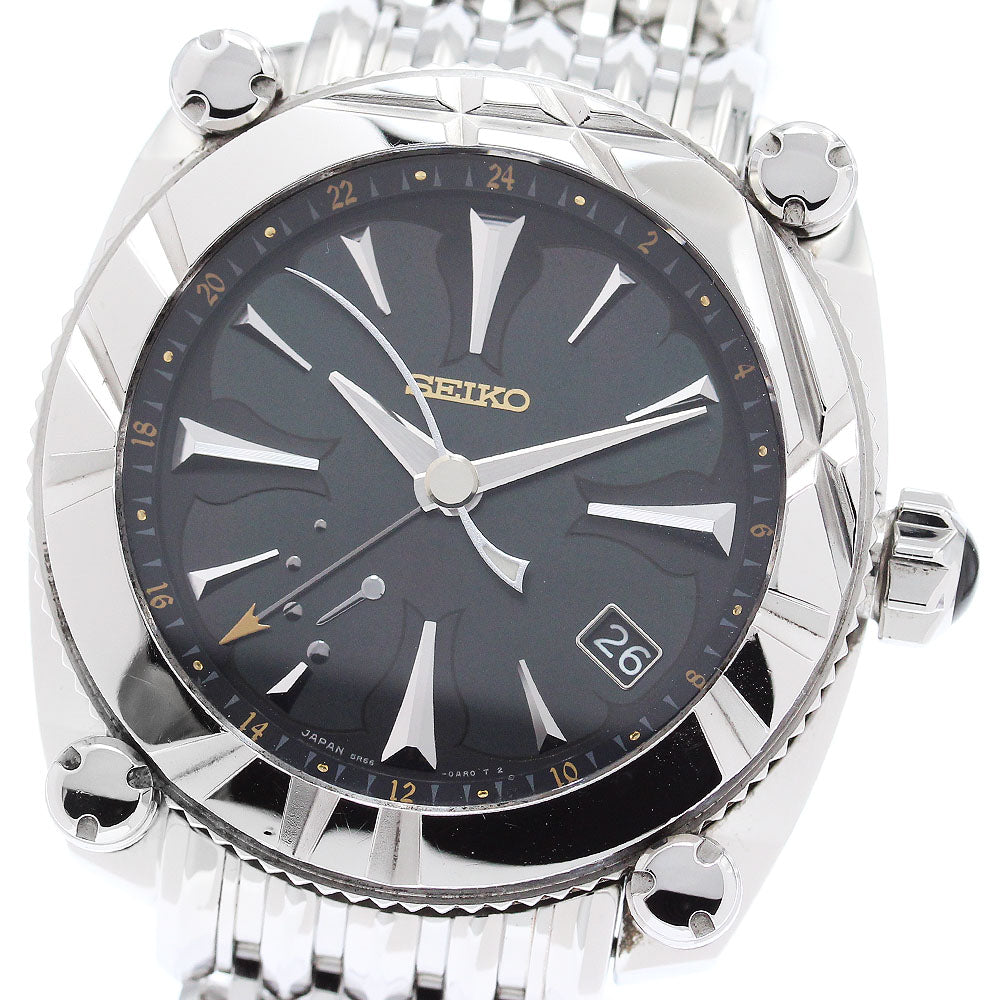 SEIKO Galante SBLA067/5R66-0AW0 GMT Black shell Dial Spring drive Men's _874300