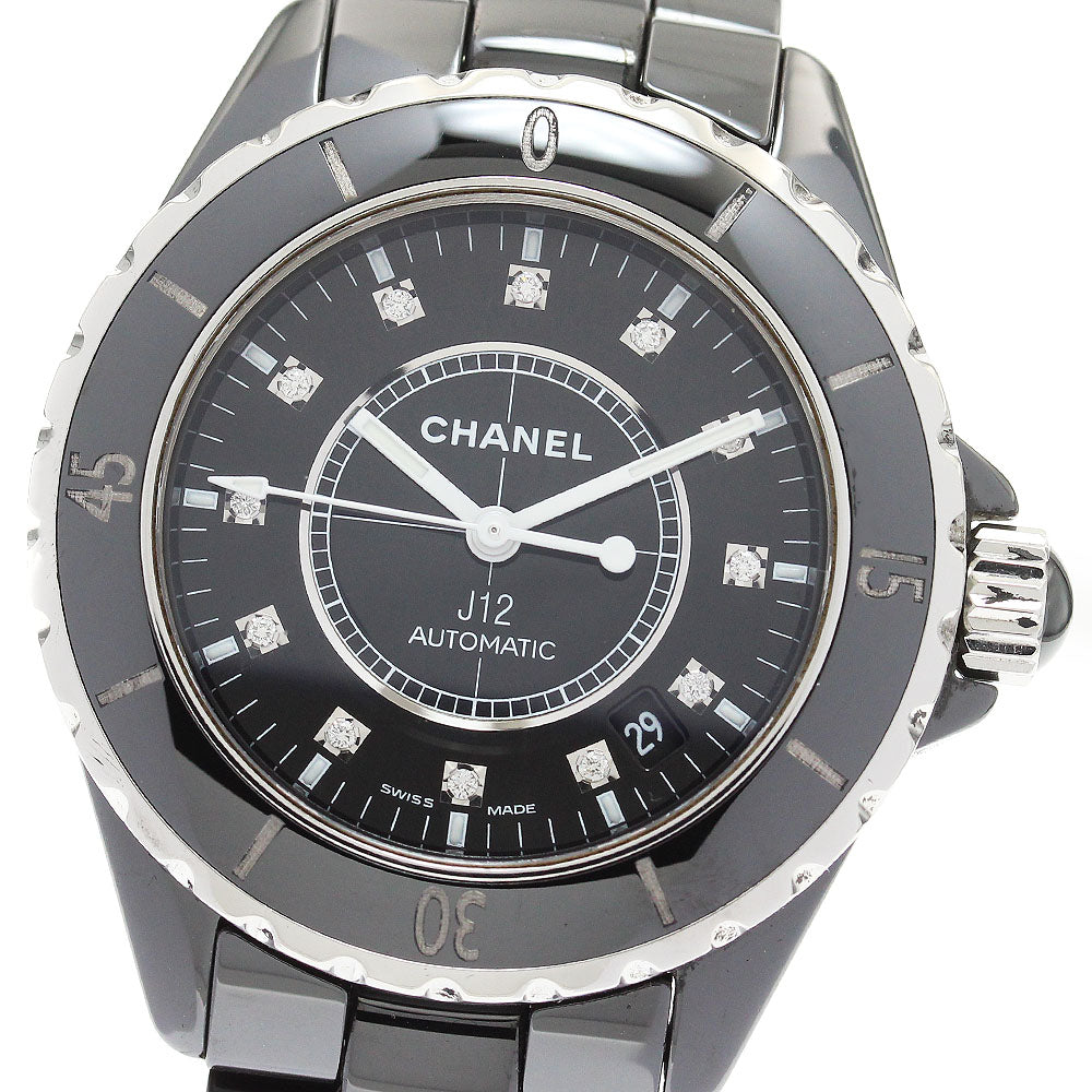 CHANEL J12 38mm H1626 Black ceramic 12P diamond Automatic Men's Watch_874319