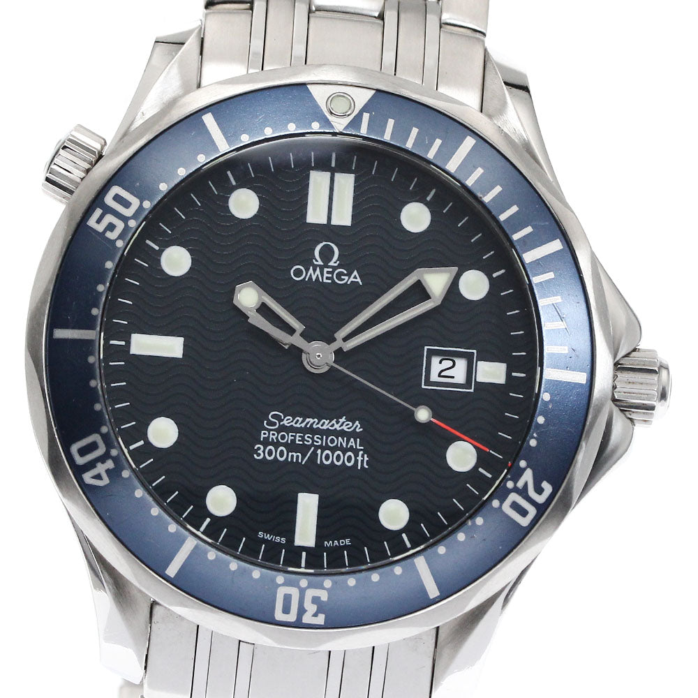 OMEGA Seamaster300 2541.80 Date Navy Dial Quartz Men's Watch_874334