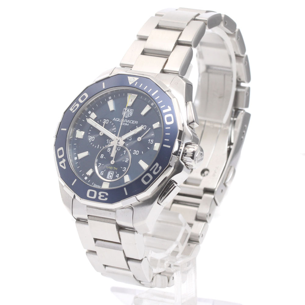 TAG HEUER Aqua racer CAY111B Chronograph Date blue Dial Quartz Men's_874337