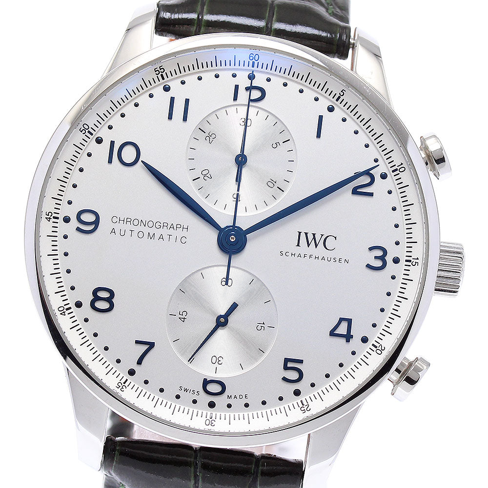 IWC SCHAFFHAUSEN Portuguese IW371605 Chronograph Silver Dial Automatic Men's Watch_874393