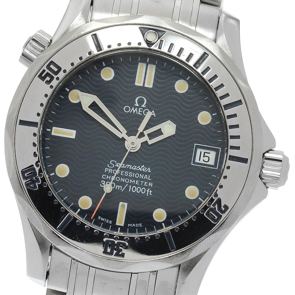 OMEGA Seamaster300 2552.80 Date Navy Dial Automatic Boy's Watch_874401