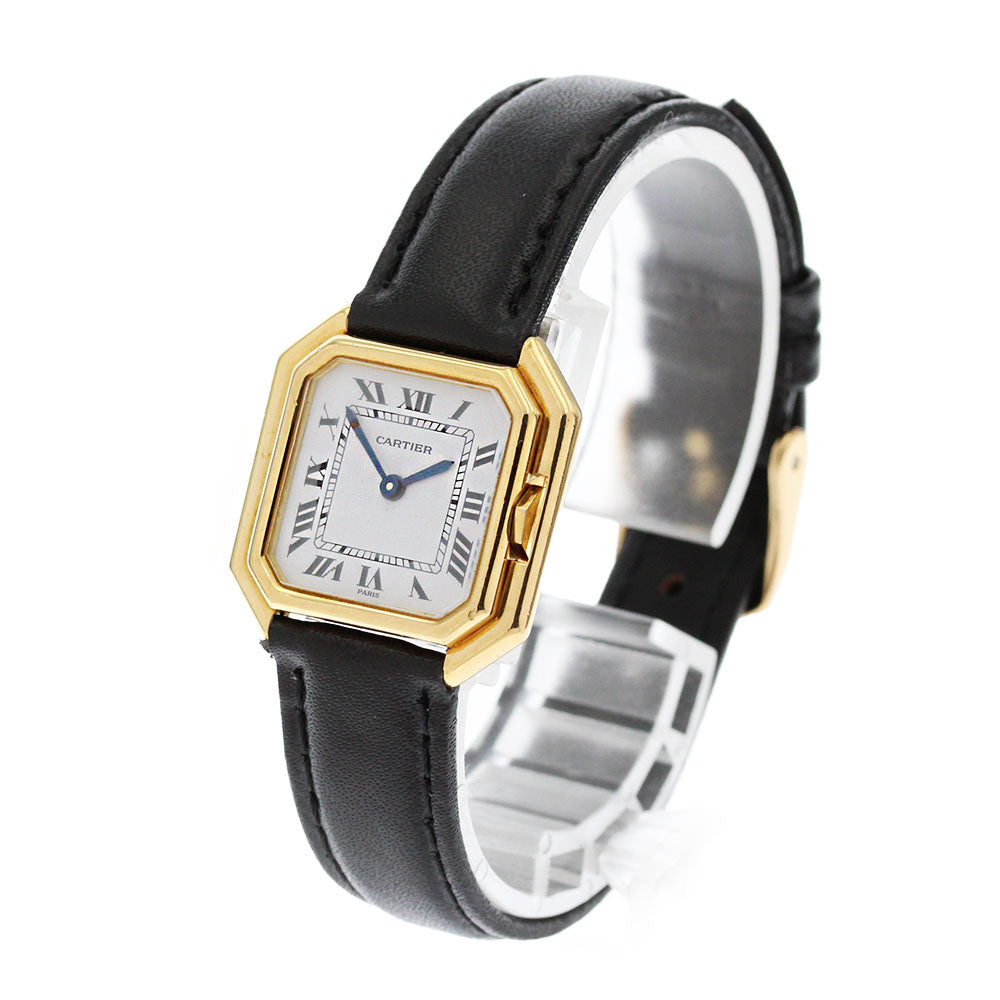 CARTIER Sun Tulle SM 18K Yellow Gold white Dial Hand Winding Ladies Watch_874403