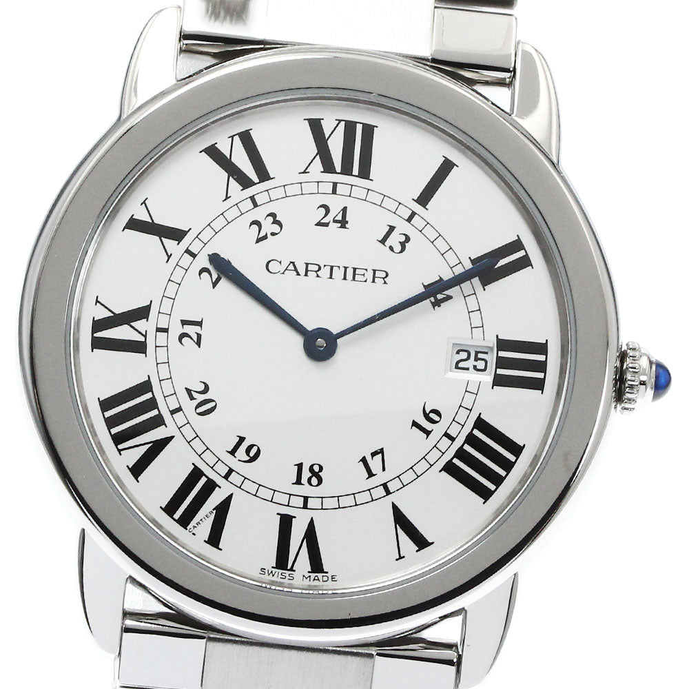 CARTIER Ronde Solo W6701005 Date Silver Dial Quartz Men's Watch_874411