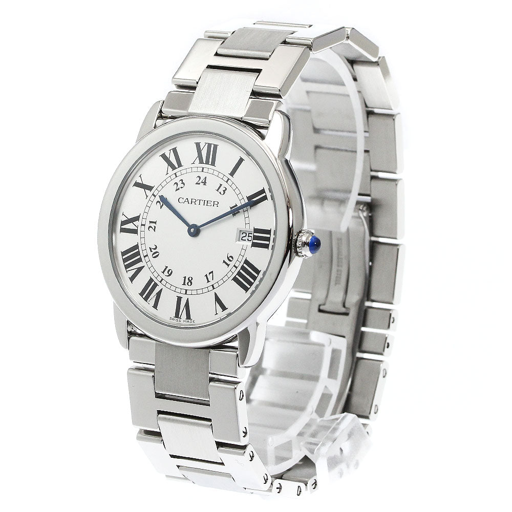 CARTIER Ronde Solo W6701005 Date Silver Dial Quartz Men's Watch_874411