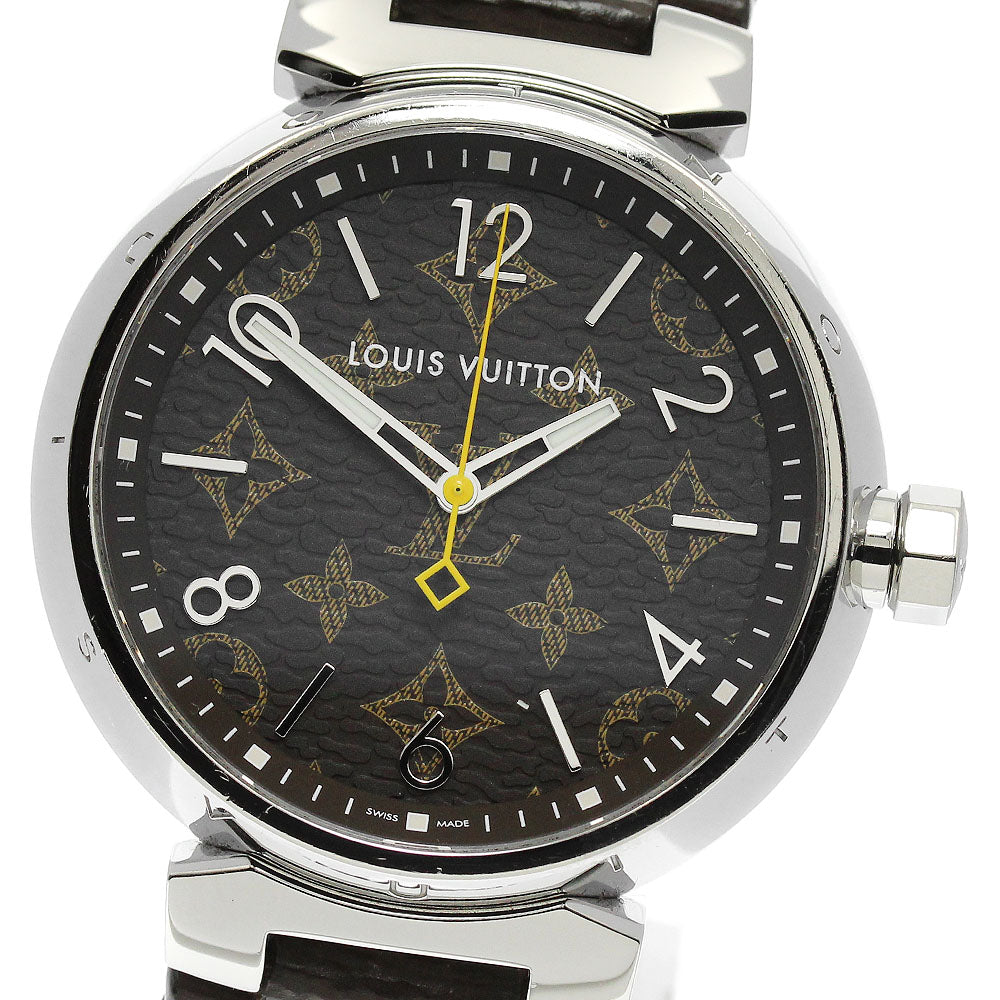 LOUIS VUITTON Tambour QA072 Monogram Brown Dial Quartz Men's Watch_874433
