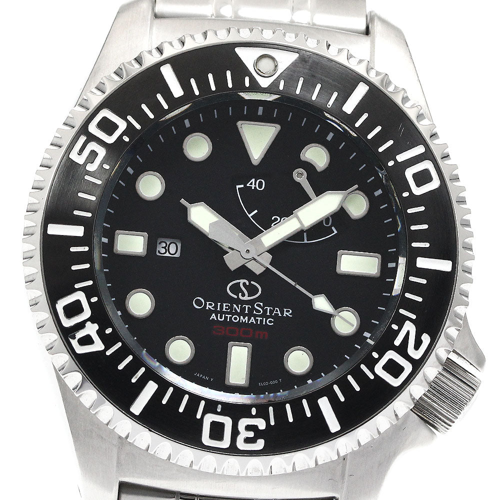 ORIENT Diver 300M EL02-D0 Power reserve Black Dial Automatic Men's Watch_874435