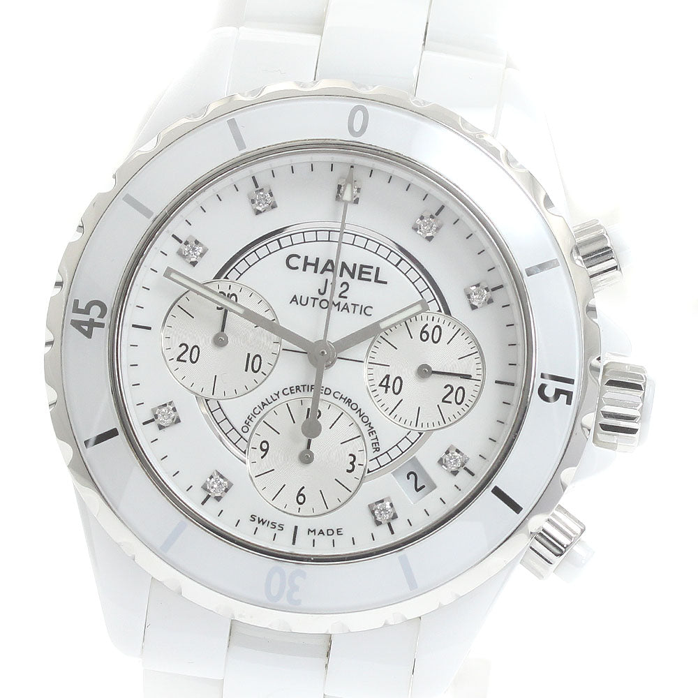 CHANEL J12 white ceramic H2009 9P diamond white Dial Automatic Men's_874491
