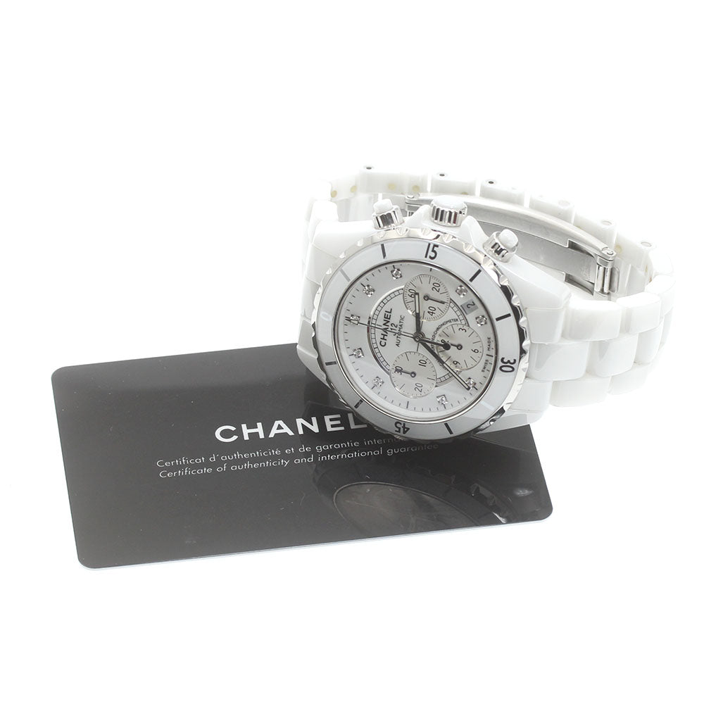 CHANEL J12 white ceramic H2009 9P diamond white Dial Automatic Men's_874491