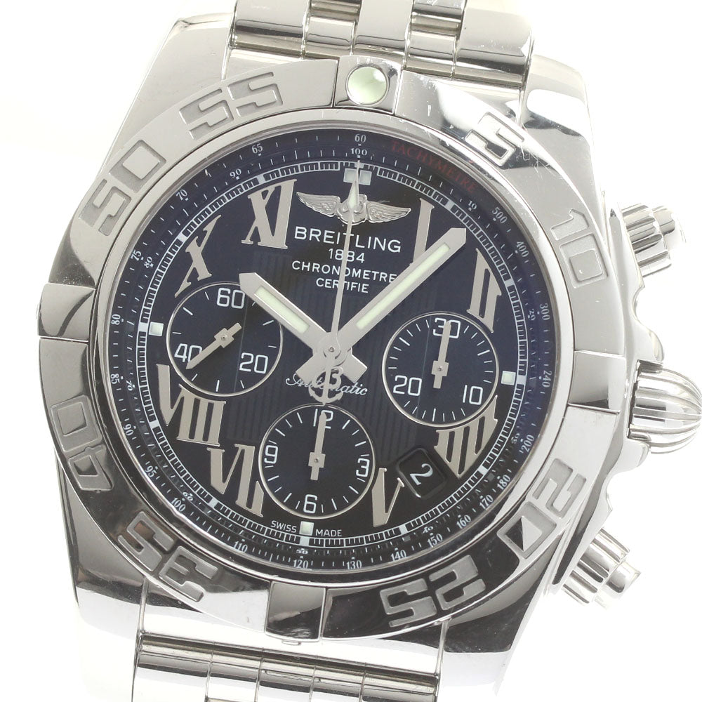 BREITLING Chronomat44 AB0110 Date black Dial Automatic Men's Watch_874513