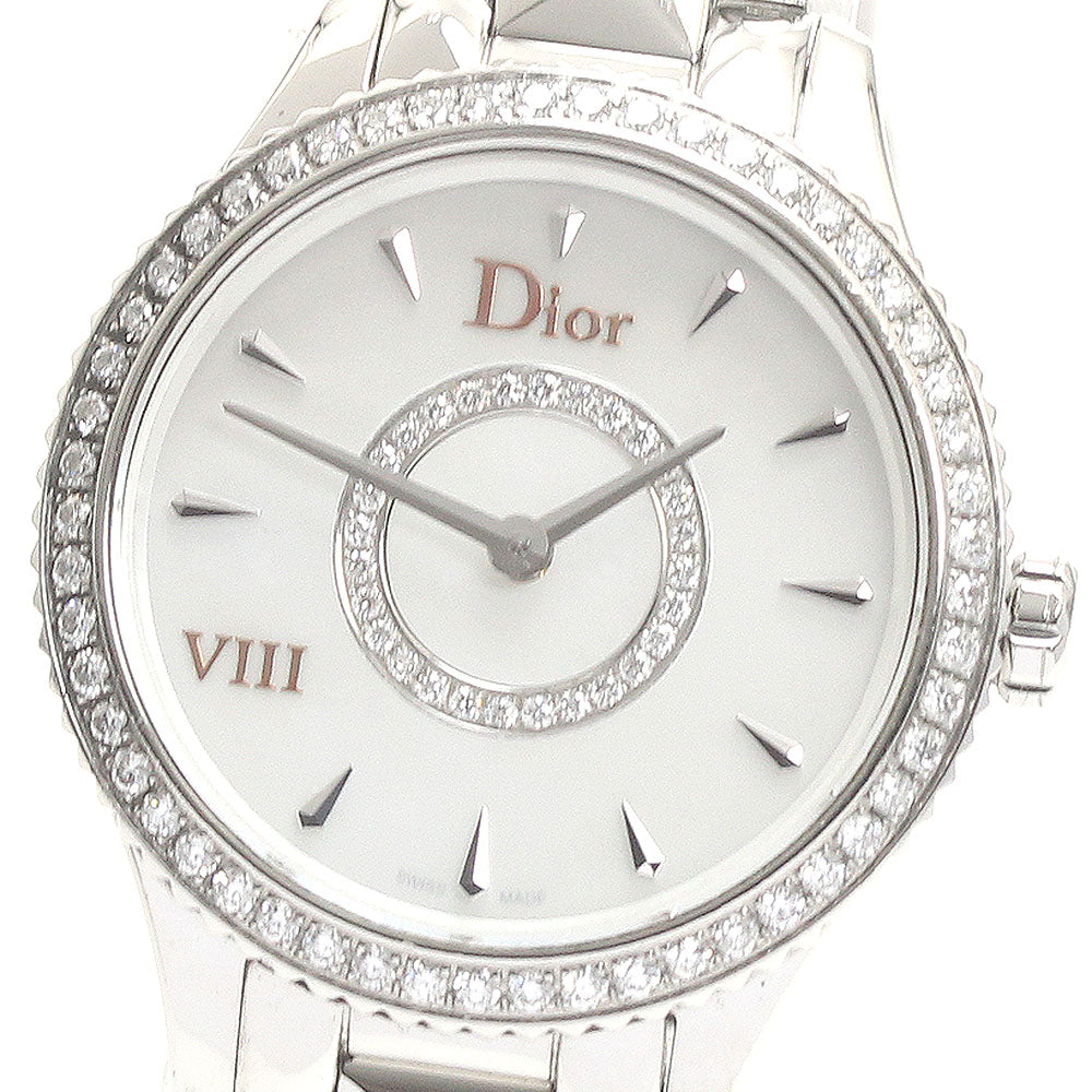 Christian Dior CD15I11 Diamond Bezel White Shell Dial Quartz Ladies Watch_874532