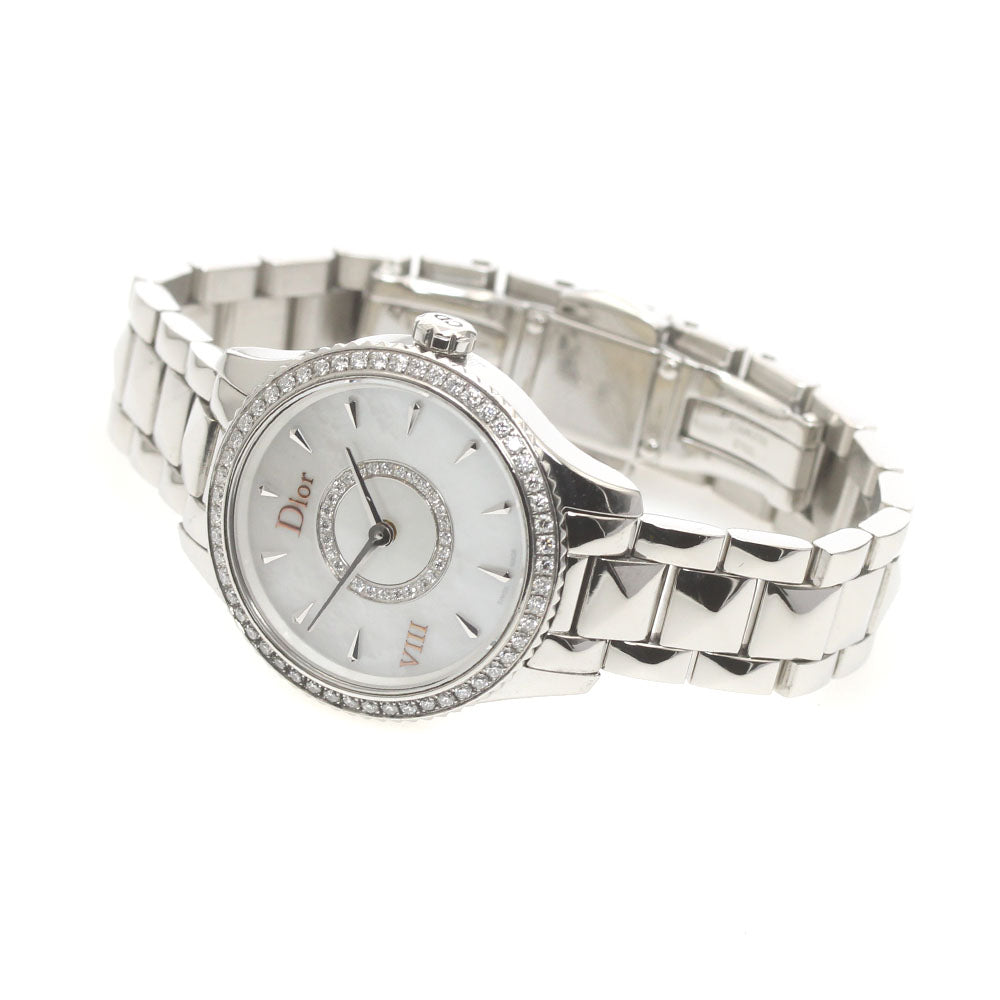 Christian Dior CD15I11 Diamond Bezel White Shell Dial Quartz Ladies Watch_874532