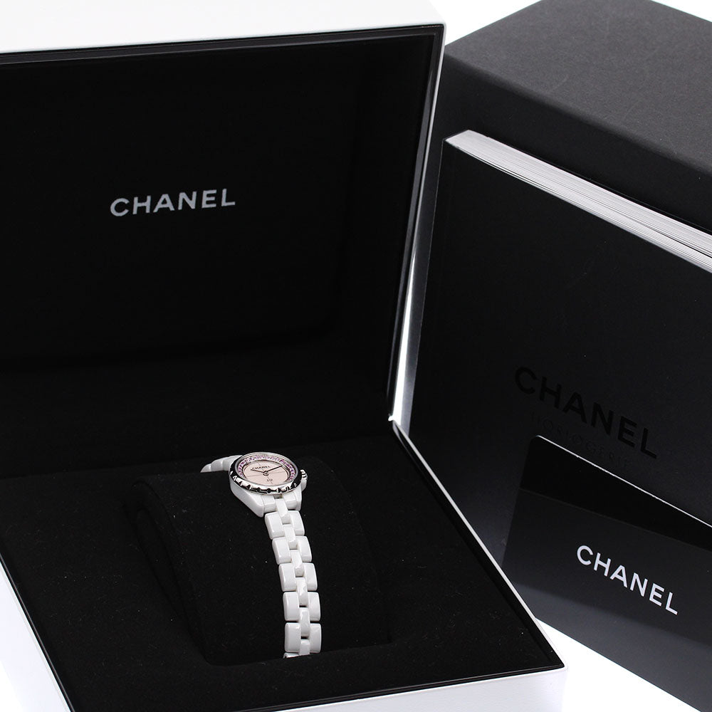 CHANEL J12 XS H5512 Pink sapphire, white ceramic, limited to 1200 pieces Pink shell Dial Quartz Ladies Watch_874540