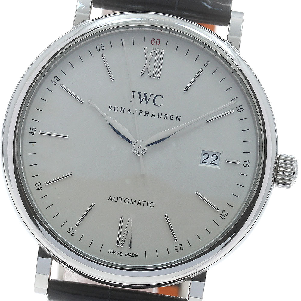 IWC SCHAFFHAUSEN Portofino IW356501 Date Silver Dial Automatic Men's Watch_874541