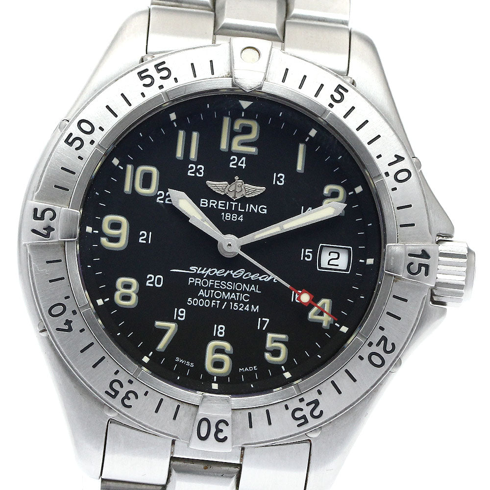 BREITLING Super Ocean A17345 Date black Dial Automatic Men's Watch_874546