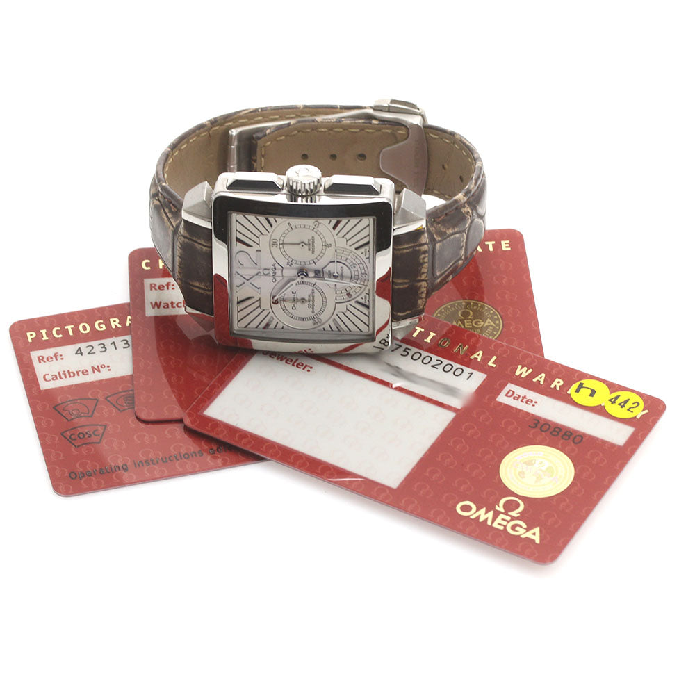 OMEGA De Ville X2 Co-Axial 423.13.37.50.02.001 Chronograph Silver Dial Automatic Men's Watch_874552