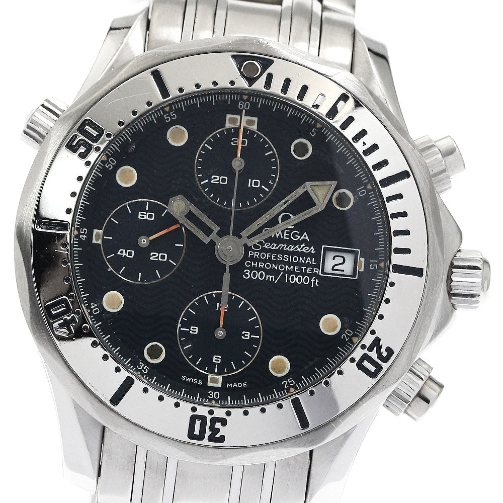 OMEGA Seamaster300 2598.80 Chronograph Date Navy Dial Automatic Men's_874558