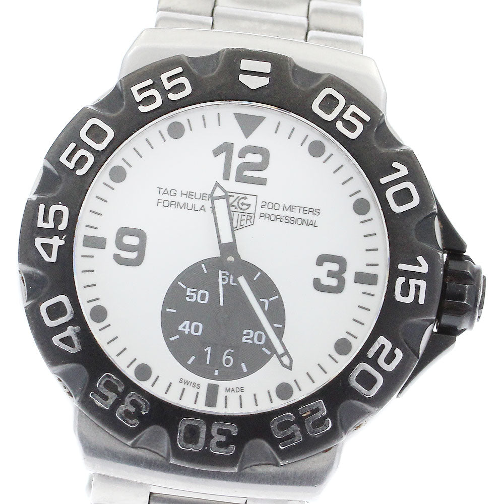 TAG HEUER Formula 1 WAH1011 Small seconds White / black Dial Quartz Men's Watch_874565