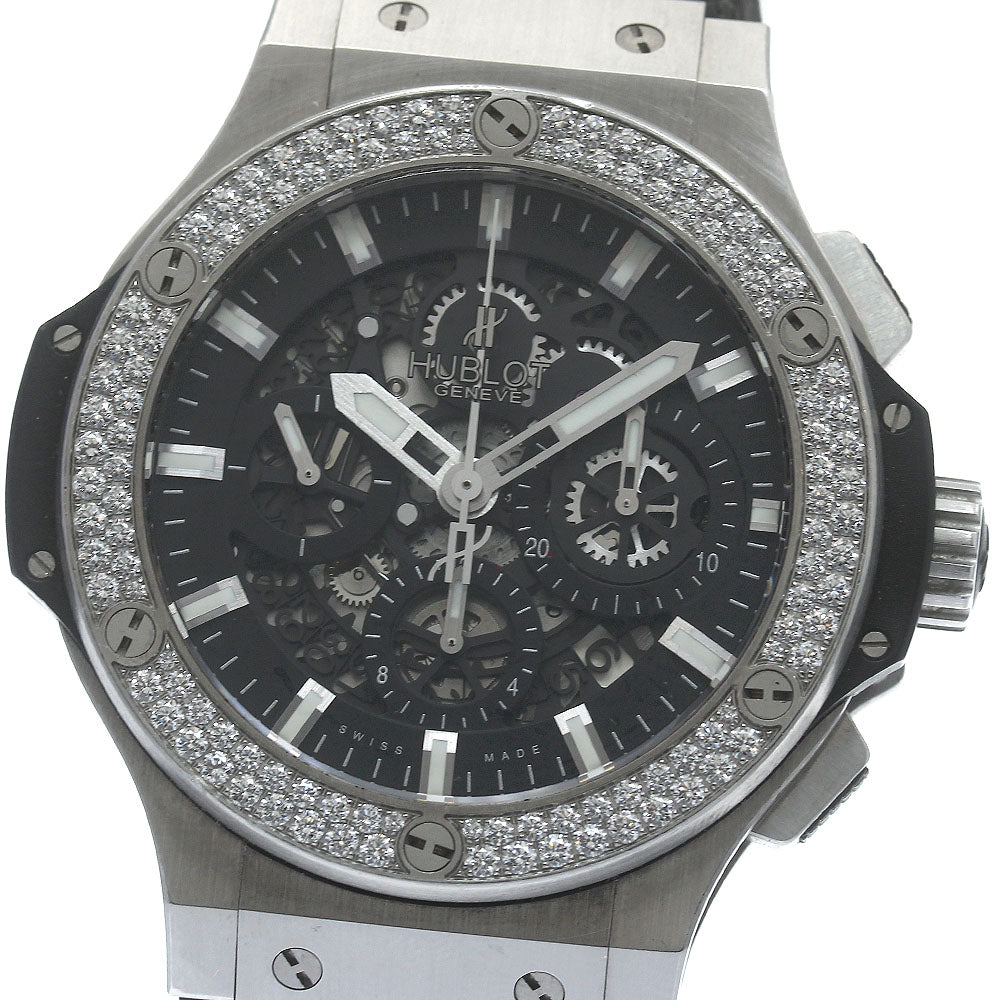 HUBLOT Big Bang Aeroban 311.SX.1170.GR.1104 chronograph diamond bezel black Dial Automatic Men's Watch_874574