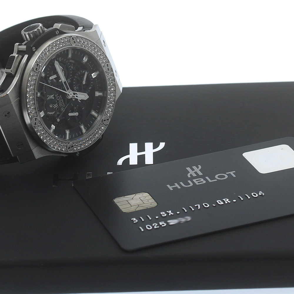 HUBLOT Big Bang Aeroban 311.SX.1170.GR.1104 chronograph diamond bezel black Dial Automatic Men's Watch_874574