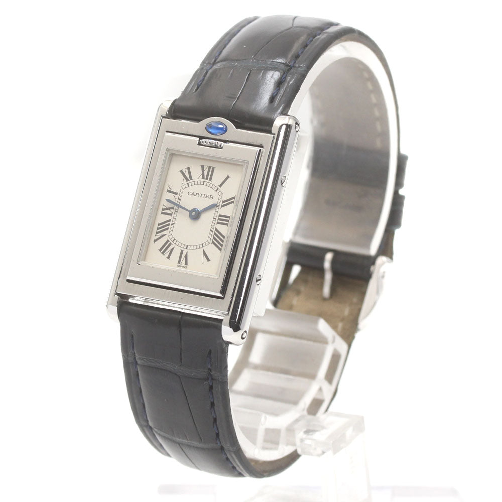 CARTIER Tank bath curant W1011158 beige Dial Quartz Ladies Watch_874593