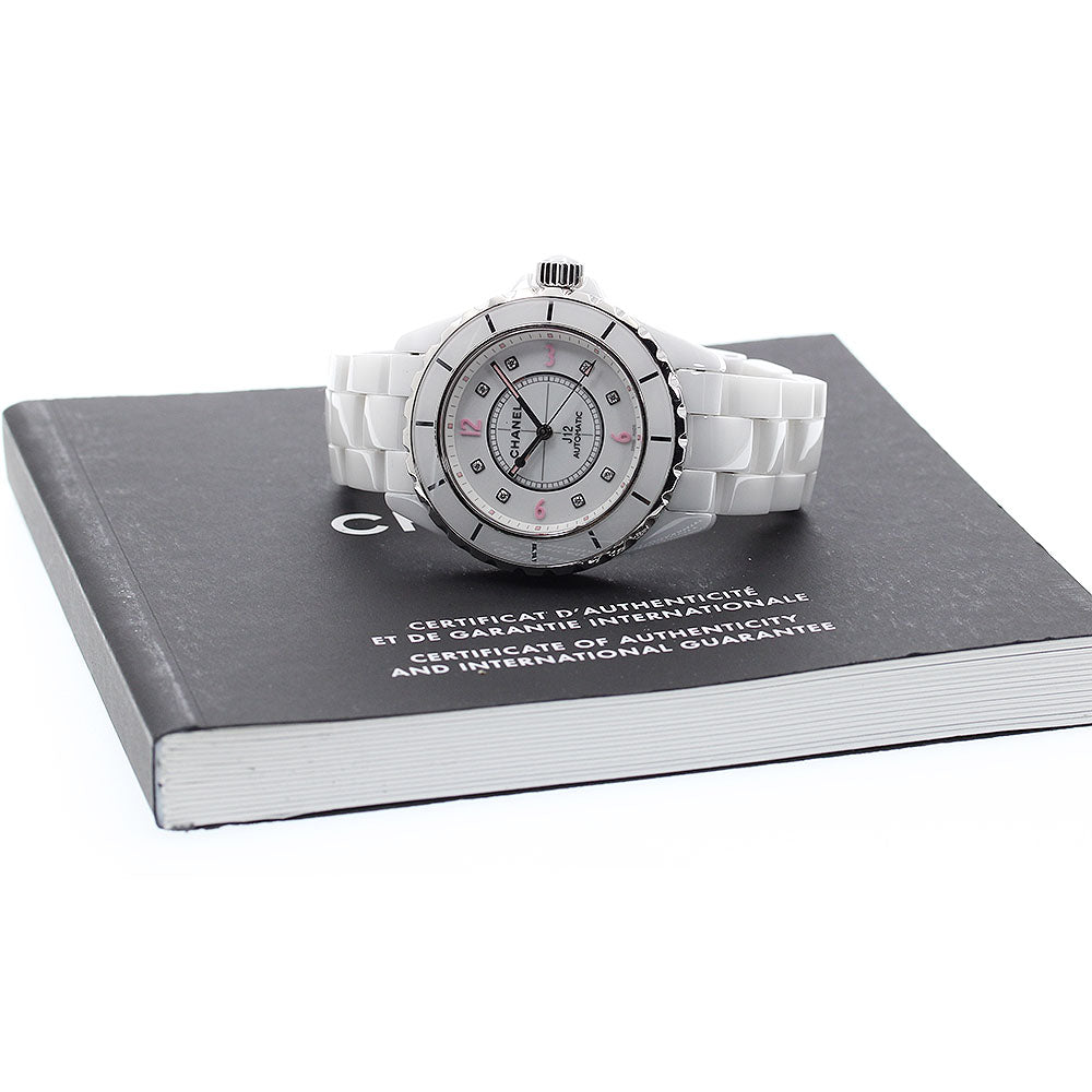 CHANEL J12 Pink light H4864 8P diamond white Dial Automatic Men's Watch_874595