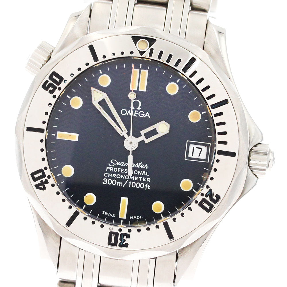 OMEGA Seamaster300 2552.80 Date Navy Dial Automatic Boy's Watch_874617